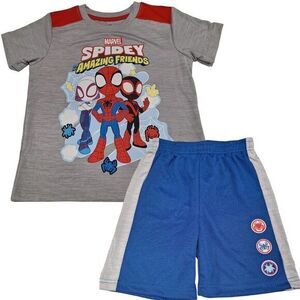 NEW MARVEL Boys‎ Size 4 SPIDER-MAN 2-Piece Outfit (1Top & 1 Shorts)
